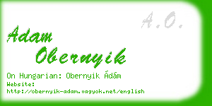 adam obernyik business card
